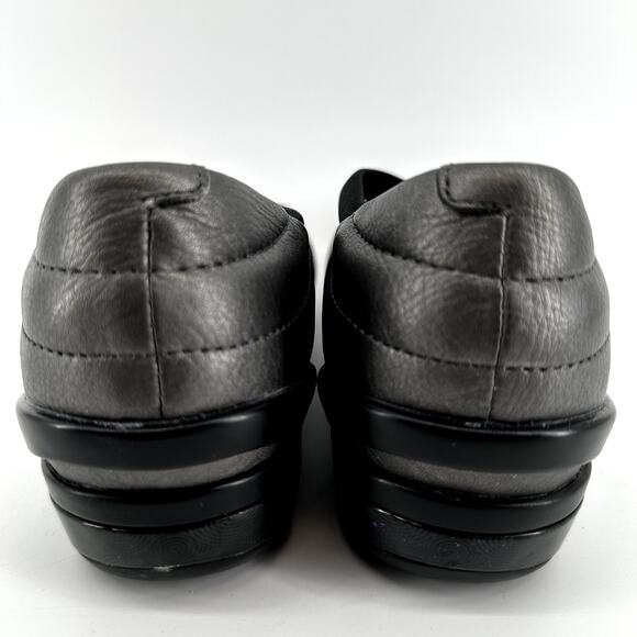 Dansko Avery Mary Jane Clogs Leather Round Toe Low Top Slip On Heel Gray 8.5 - Picture 4 of 6